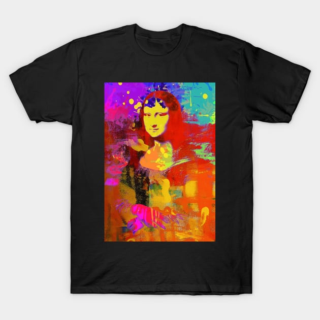 Mona Lisa Colorful Pop Art T-Shirt by Pop Factory